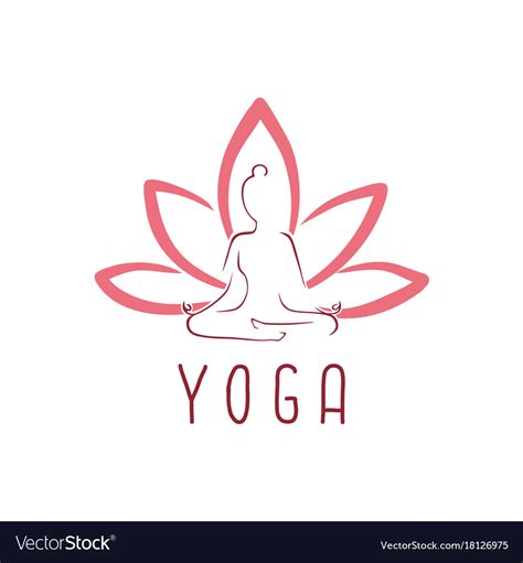 Lotus yoga logo icon design Royalty Free Vector Image