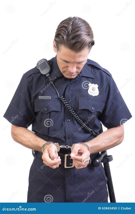 Police Officer In Handcuffs Stock Photo - Image: 63843450