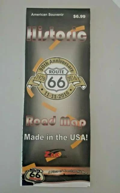 HISTORIC ROUTE 66 Travel Road Map Chicago To La 90Th 2016 Edition! Best ...
