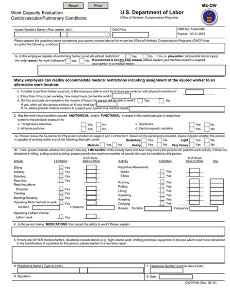 Fill - Free fillable forms: Department of Labor