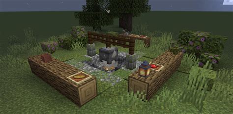 A campfire design with some of the new blocks : r/Minecraft