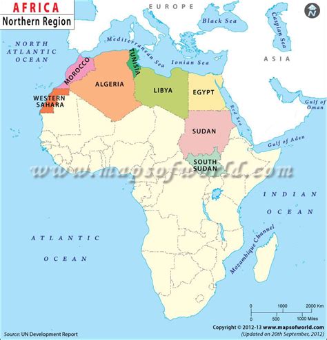 Map of North Africa | Northern Africa Map