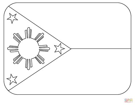 Flag of Philippines Emoji coloring page | Free Printable Coloring Pages