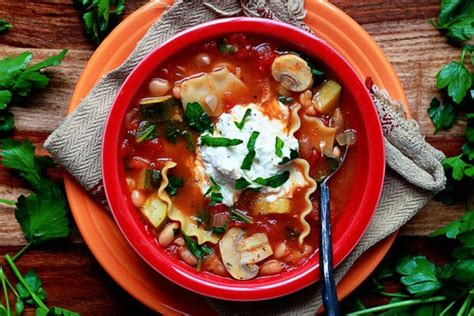 Vegetable Lasagna Soup Recipe from OhMyVeggies.com