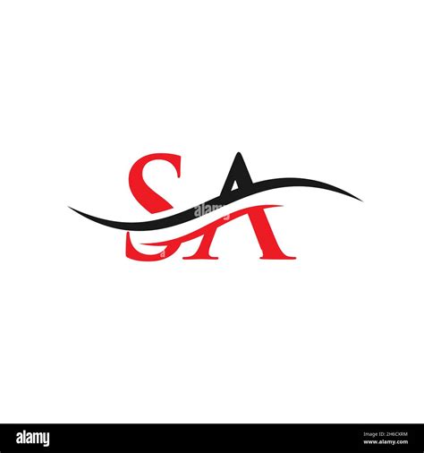 Premium Letter SA Logo Design with water wave concept. SA letter logo ...