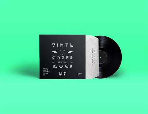 Vinyl-Record-and-Cover-Presentation-Mock-up - Free Mockup