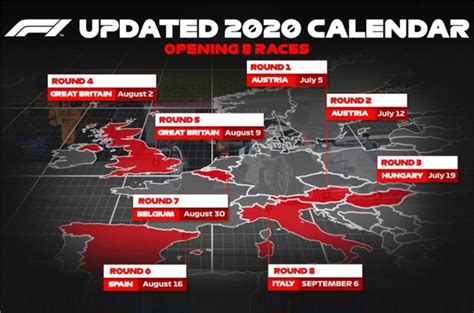 First 8 races of revised 2020 F1 calendar confirmed | Autocar India