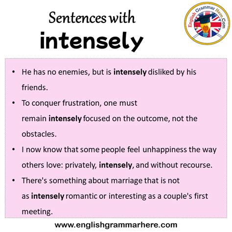 Sentences with intensely, intensely in a Sentence in English, Sentences ...