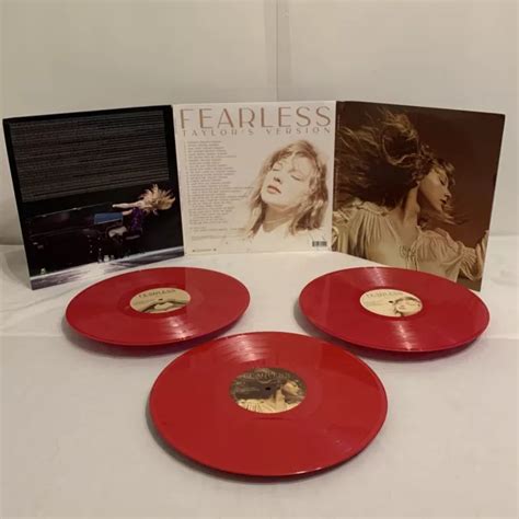 TAYLOR SWIFT FEARLESS taylors version vinyl 2021 Triple Red Lp R11 $49.99 - PicClick