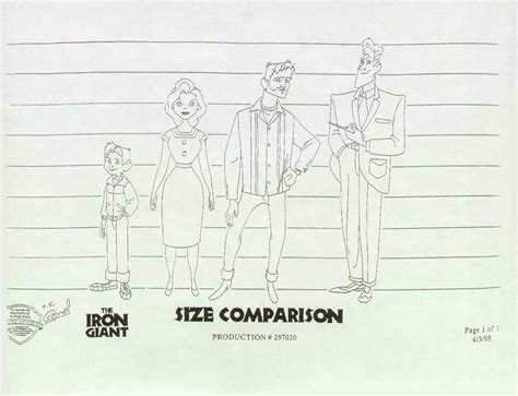 Art Models: The Iron Giant (1999) - Characters, Size Comparison