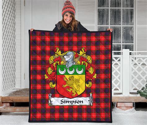 Simpson Family Tartan Crest Quilt – Scotsprint