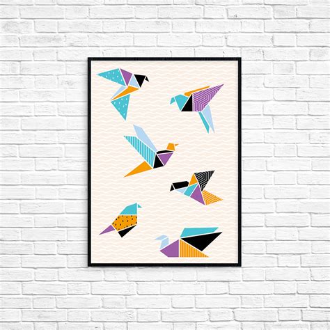 Origami cranes wall art – makeandtell