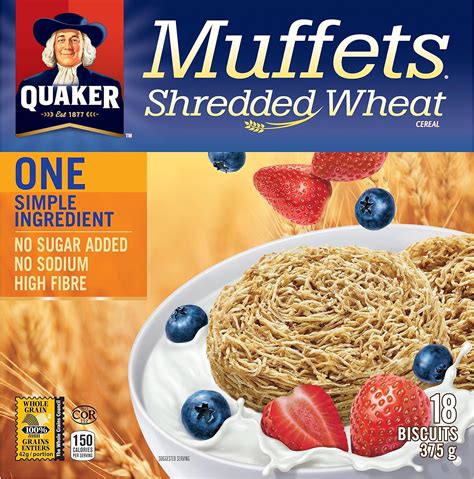 Instant Quaker Oats Quaker Muffets Shredded Wheat Cereal, 12 Count : Amazon.ca: Grocery ...