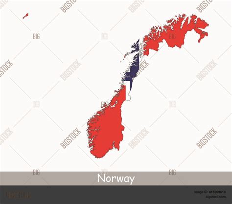 Norway Flag Map. Map Vector & Photo (Free Trial) | Bigstock