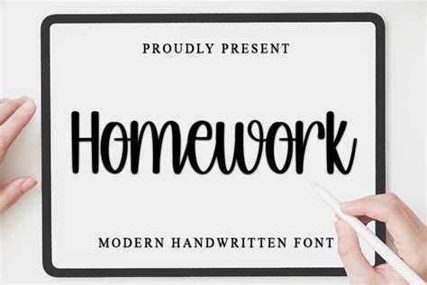 Homework Font by PiPi Creative · Creative Fabrica