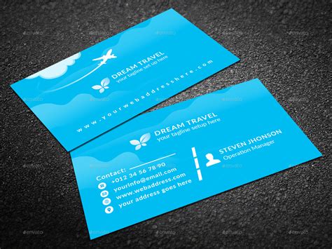 Travel Agency Business Card, Print Templates | GraphicRiver