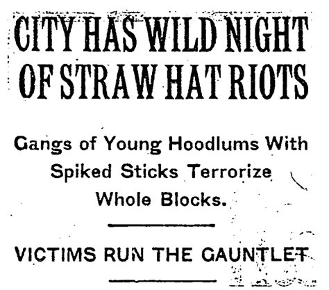 The Straw Hat Riots of 1922: The bad kind of New York fashion week - The Bowery Boys: New York ...