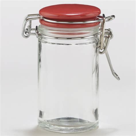 Spice Jars with Red Ceramic Lids, 3.0 Oz. Capacity, 1.75 Tall, Airtight Seals... | eBay