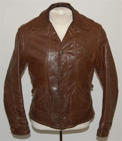 1930's 1940's Horsehide Leather Jacket ~ Rivet Head | Chaqueta de cuero ...