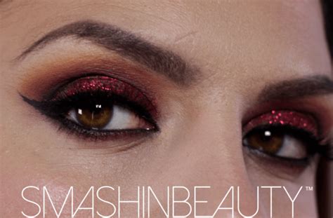 Red Glitter Eye Shadow Makeup (Holiday Makeup Tutorial 2014) – SMASHINBEAUTY