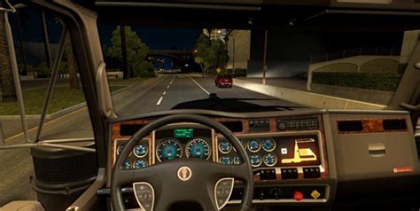 Kenworth W900 Blue Dashboard Gauges | ATSplanet.com