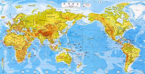 World Map Showing South Korea