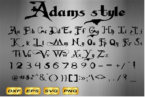 Alphabet Adams SVG Svg Family Adams Font Svg Letters - Etsy