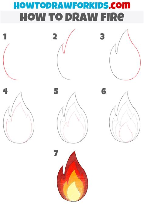 How To Draw Fire Flames On A House