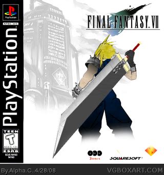 Final Fantasy VII PlayStation Box Art Cover by Alpha C.