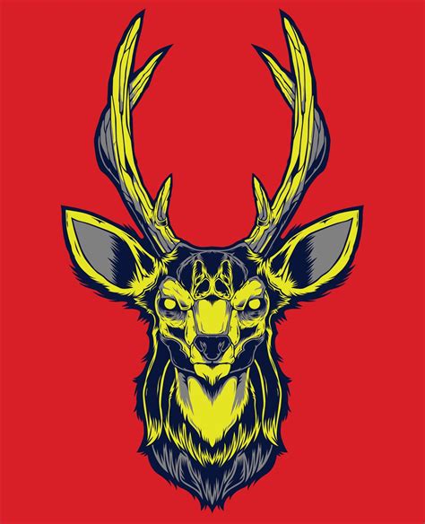 vector deer head 8633154 Vector Art at Vecteezy