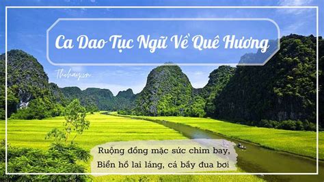 Ca Dao Tục Ngữ Về Quê Hương Đất Nước [99+ Thành Ngữ Hay]