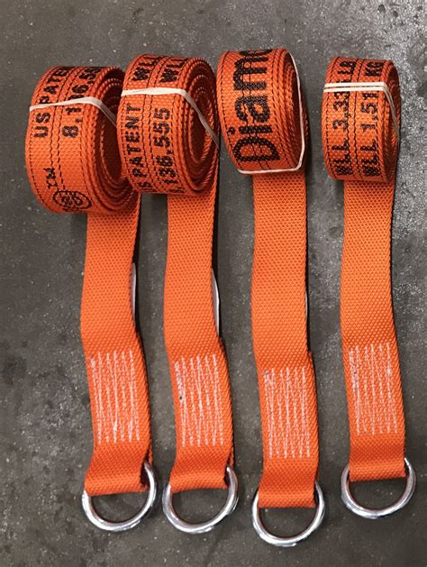 4-Pack Orange Lasso Straps Diamond Weave Webbing – Baremotion