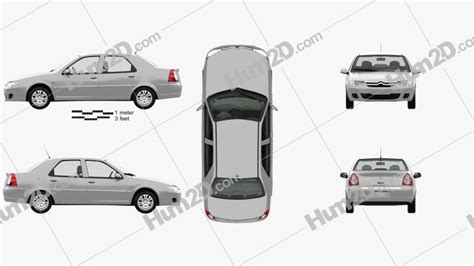 Citroen C-Elysee with HQ interior 2008 Blueprint in PNG - Download ...