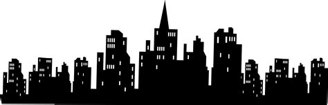 Batman Gotham City Skyline Silhouette Wall decal - city png download - 2892*933 - Free ...