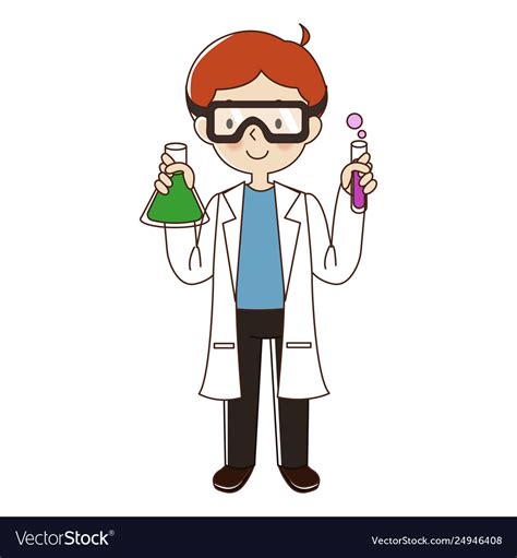 Scientist man Royalty Free Vector Image - VectorStock