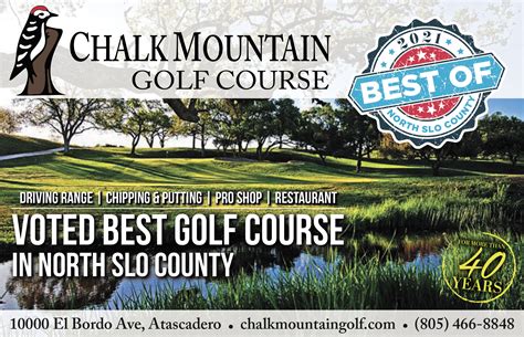 Chalk Mountain golf Course Voted Best Golf Course • Atascadero News