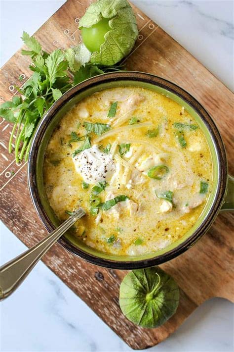 Green Enchiladas Chicken Soup (Keto Slow Cooker Mexican Soup)