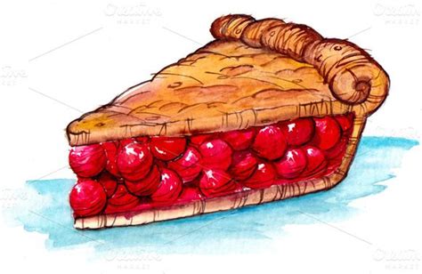 Check out Cherry Pie by DearthCo on Creative Market | Pie drawing, Pies ...