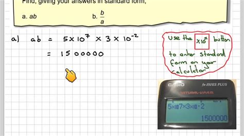 Using standard form on a calculator - YouTube