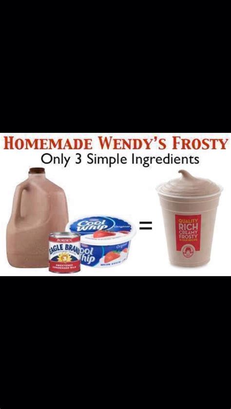 Do You Like Wendy's Frosty? Well Make Your Own Wendy's Frosty With Only ...