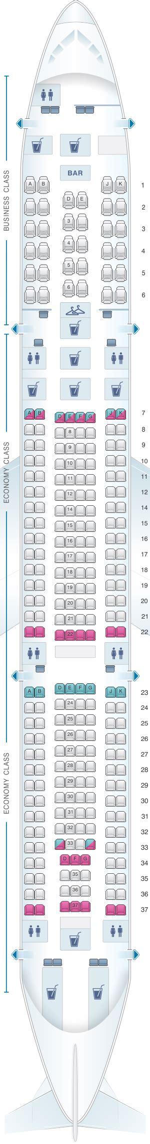 Seat Map Turkish Airlines Airbus A340 300 | SeatMaestro