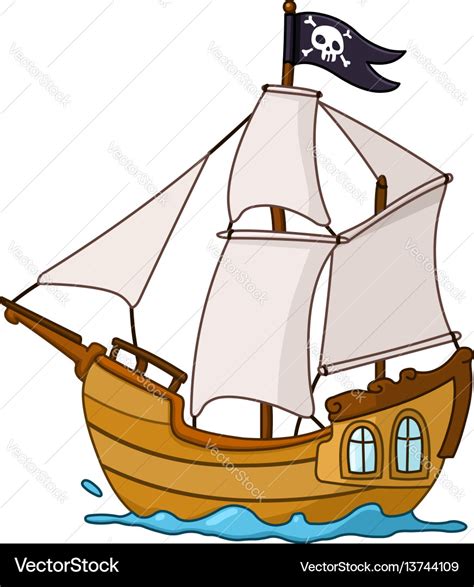 Pirate ship Royalty Free Vector Image - VectorStock