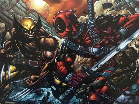 Deadpool vs Wolverine print I purchased at NC Comicon. : r/deadpool