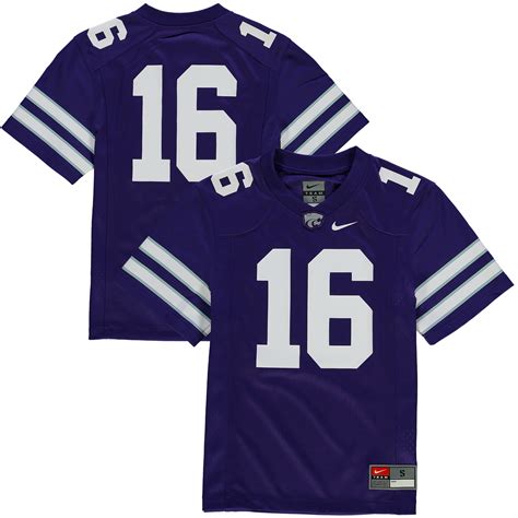 Nike #16 Kansas State Wildcats Youth Purple Replica Football Jersey