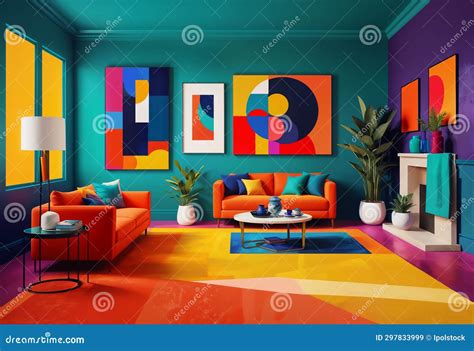 A Sleek and Modern Fauvism Art Style Mockup a Minimalist Living Room Design. Perfect for ...
