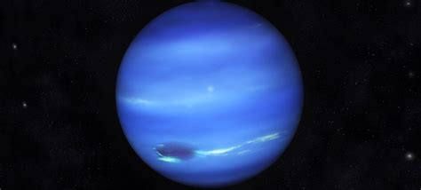 an artist's rendering of the planet urn, with its bright blue atmosphere