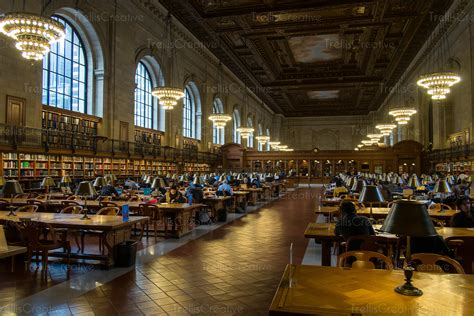 Image: New York Public Library main reading room High-Res Stock Photo - TrellisCreative.com