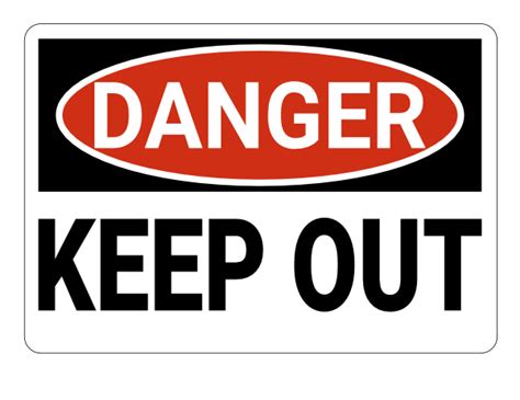 Printable Keep Out Danger Sign