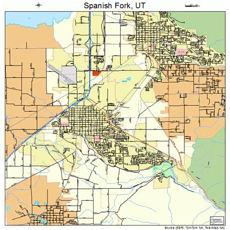 Spanish Fork Utah Street Map 4971290