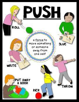 Force and Motion: Push & Pull Science Posters for Kindergarten & First ...